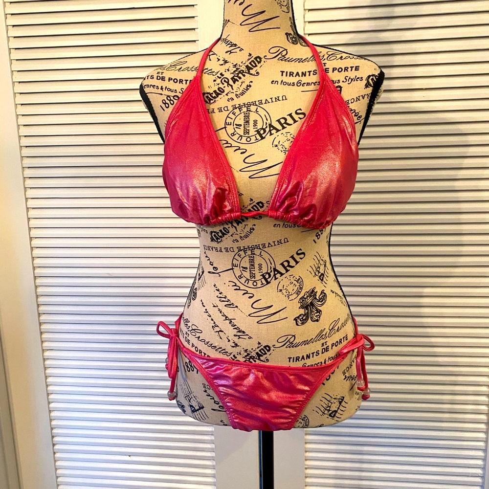 Barbie pink shimmery bikini